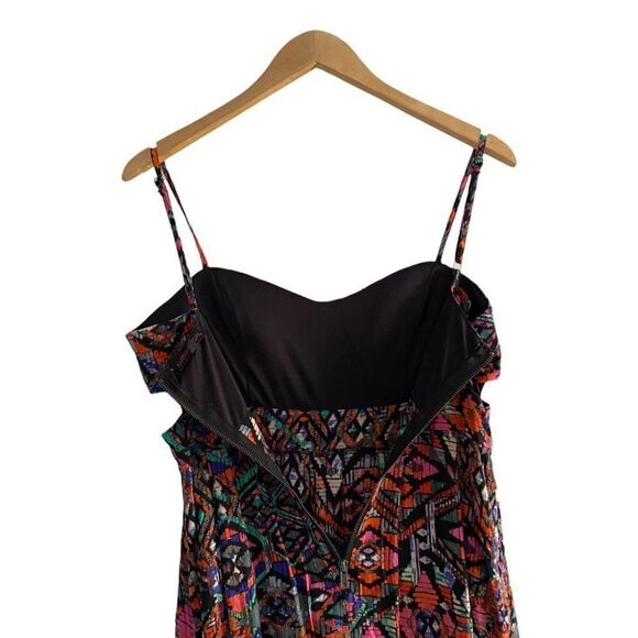 MATERIAL GIRL Colourful Print Mini Dress Cut Outs - Picture 3 of 7